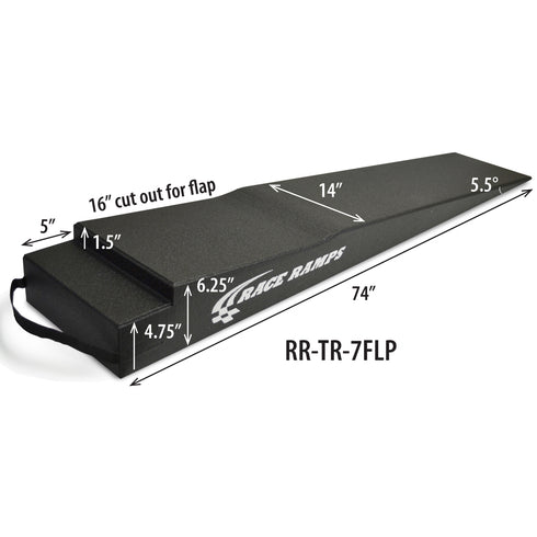 Race Ramps Trailer Ramp w/ Flap Cut-Out - 7"/ 5.5 Degree