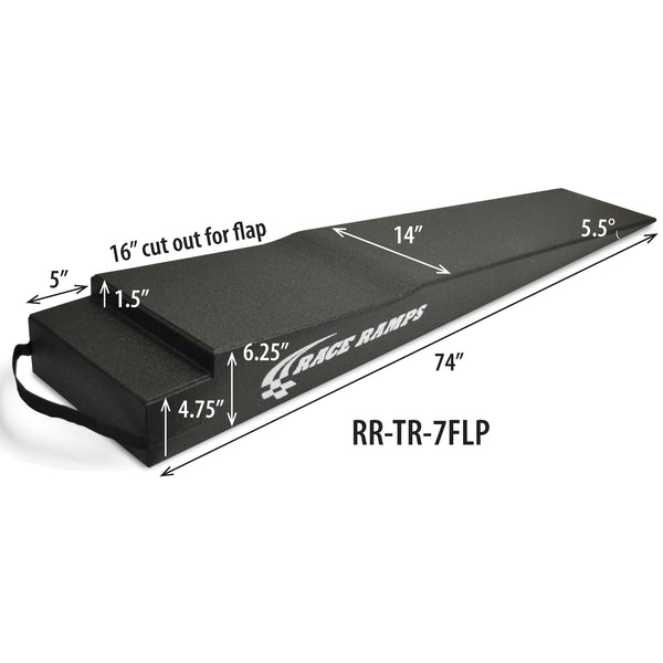 Race Ramps Trailer Ramp w/ Flap Cut-Out - 7"/ 5.5 Degree