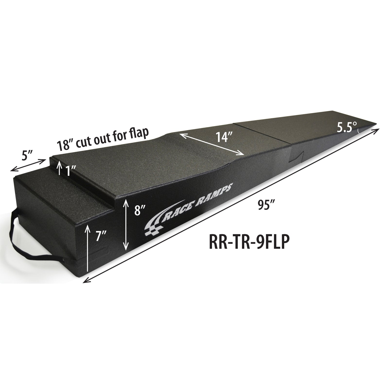 Race Ramps Trailer Ramps w/ Flap Cutout, 9"/ 5.5 Degree